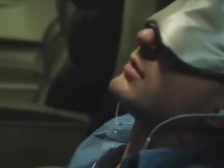 Impressionante hostess succhiare dormire passeggeri