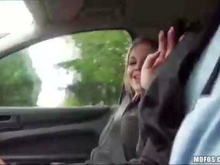 Lascivious Russian chick hitchhiker fucked