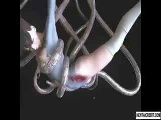 Chycený 3d balerína holky dostane brutálně v prdeli podle tentacles a monsters