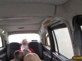 Pervy Santa taxi driver bangs his 2 sensational ladies ass