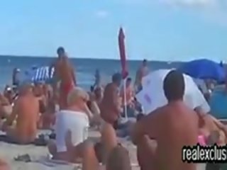 Public Nude Beach Swinger sex movie In Summer 2015