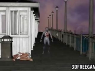 Gros seins 3d dessin animé divinity obtention baisée par une zombie