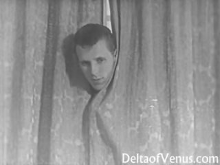 Vintāža sekss filma 1950s voyeur jāšanās