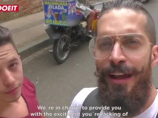 Letsdoeit - inviting lotynų amerikietė kelias vendor cheers į viršų klientas su squirting putė