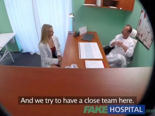 Fakehospital nou asistenta ia dubla jet de sperma de la greu în sus intern murdar clamă filme
