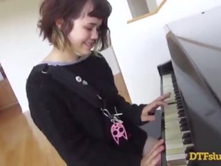 YHIVI videos OFF PIANO SKILLS FOLLOWED BY ROUGH xxx film AND CUM OVER HER FACE! - Featuring: Yhivi / James Deen