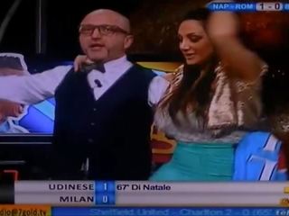 Marika Fruscio Oops Big Boobs Pop out of Dress Live TV