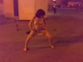 Damsel Naked In Street